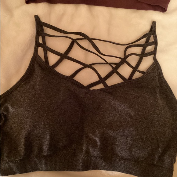 Zenana Outfitters Strappy Bralette Gray - Picture 2 of 4
